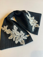 Load image into Gallery viewer, Sinclair Luxury Fabric button cover scarf by goodnight irene with appliques
