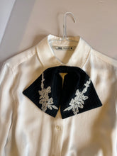 Load image into Gallery viewer, Sinclair Luxury Fabric button cover scarf by goodnight irene with applique