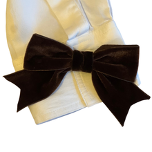 Load image into Gallery viewer, Pair of Velvet Button Cover Bows - Espresso Martini (Brown)
