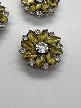 Load image into Gallery viewer, button covers, button jewels, yellow accessories, clip on jewellery