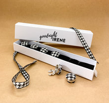 Load image into Gallery viewer, jewellery one of a kind dogstooth black and white