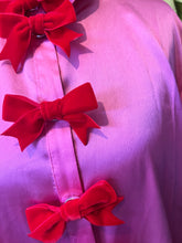 Load image into Gallery viewer, Small Luxury Velvet Bow Button Cover in various colours shown in Red