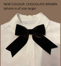 Load image into Gallery viewer, Large Luxury Velvet Bow Button Cover - many colours
