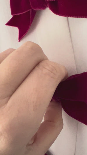 Burgundy Small luxury velvet button covers 